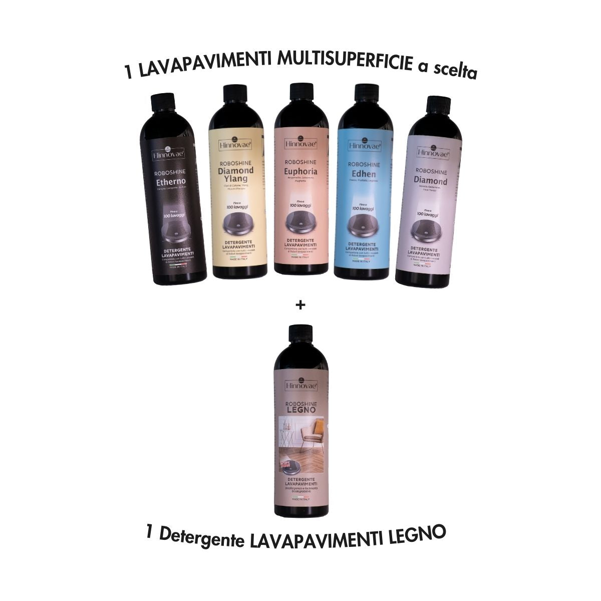 Kit LEGNO - Lavapavimento per legno + detergente  a scelta